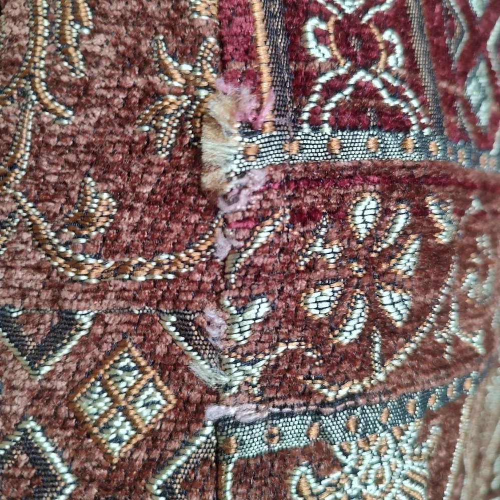 Christopher & Banks Unlined Tapestry Zip Up Multicolor Patterned Jacket